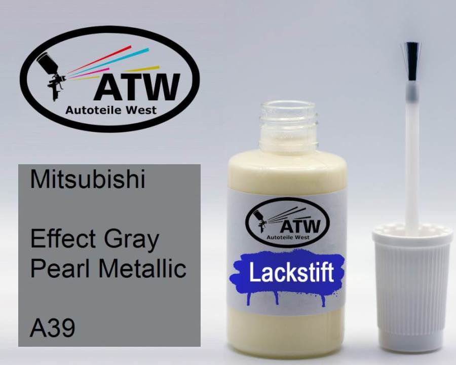 Mitsubishi, Effect Gray Pearl Metallic, A39: 20ml Lackstift, von ATW Autoteile West.